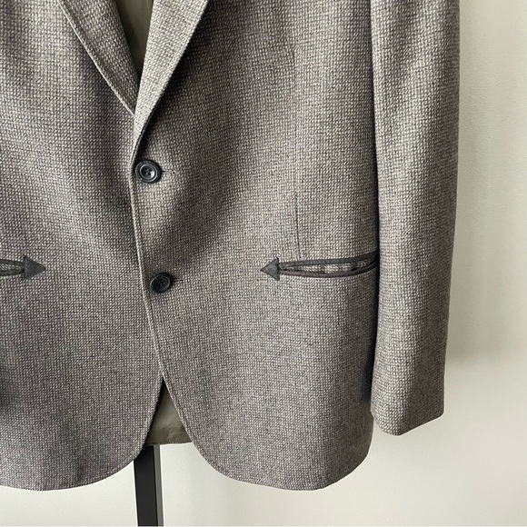 50s 60s Vintage Dallas Western Wool Sports Coat Blazer Suit Jacket Cowboy 44R - Picture 9 of 12